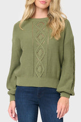 Cable Stitch Long Sleeve Sweater