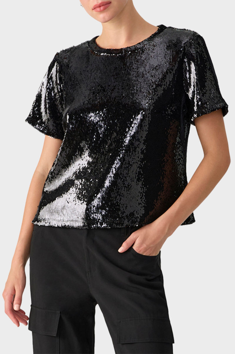 Radiant Sequin Shirt Black – Sanctuary Clothing