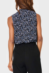 Tie Neck Sleeveless Surplice Bodysuit