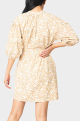 Ambition Puff Sleeve Belted Dress