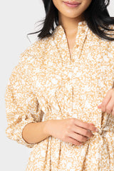 Ambition Puff Sleeve Belted Dress