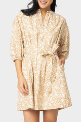 Ambition Puff Sleeve Belted Dress