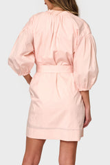 Ambition Puff Sleeve Belted Dress