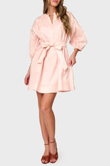 Ambition Puff Sleeve Belted Dress