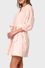 Ambition Puff Sleeve Belted Dress