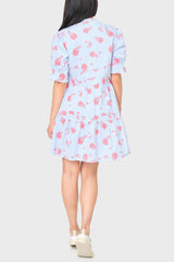 Puff Elbow Sleeve Decked Out Day Dress
