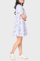 Puff Elbow Sleeve Decked Out Day Dress