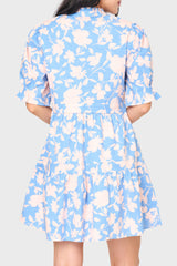 Puff Elbow Sleeve Decked Out Day Dress