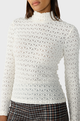 Sanctuary Lace Mock Neck Top