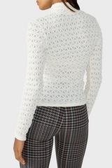 Sanctuary Lace Mock Neck Top