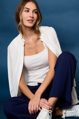 Feminine Mock Neck Luxe Cardigan