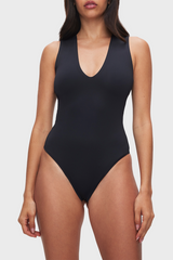 Good American Sculpting Deep V Tank Bodysuit
