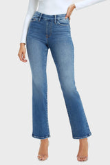 Good American Pull-On Straight Jeans