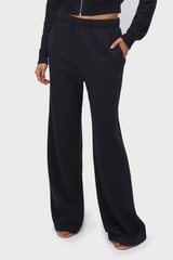 Good American Brushed Fleece Wide Leg Pant