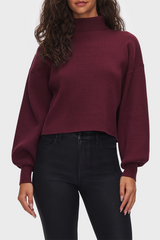 Good American Rib Mock Neck Sweater
