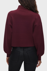 Good American Rib Mock Neck Sweater
