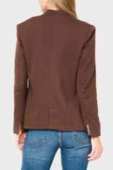 Notch Collar Blazer in Tuscan Saddle