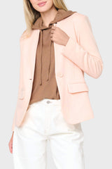 Notch Collar Blazer in Pearl Blush
