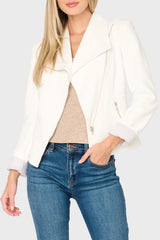 Stretch Knit Moto Jacket
