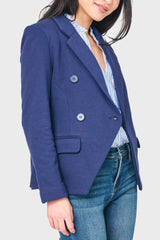 Double Breasted Blazer in Navy Peacoat