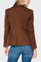 Double Breasted Blazer in Tuscan Saddle
