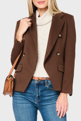 Double Breasted Blazer in Tuscan Saddle