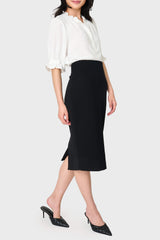 Notch Midi Skirt