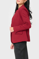 Notch Collar Blazer in Cabernet