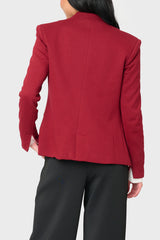 Notch Collar Blazer in Cabernet