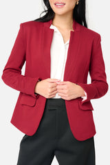 Notch Collar Blazer in Cabernet