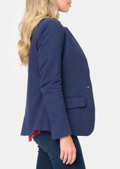Notch Collar Blazer in Navy