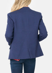 Notch Collar Blazer in Navy