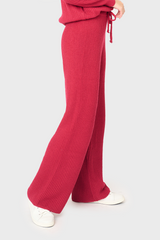 Drawstring Pull On Ribbed Sweater Knit Pant