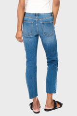 Essential Mini-Flare Leg Denim with Raw Hem