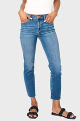 Essential Mini-Flare Leg Denim with Raw Hem