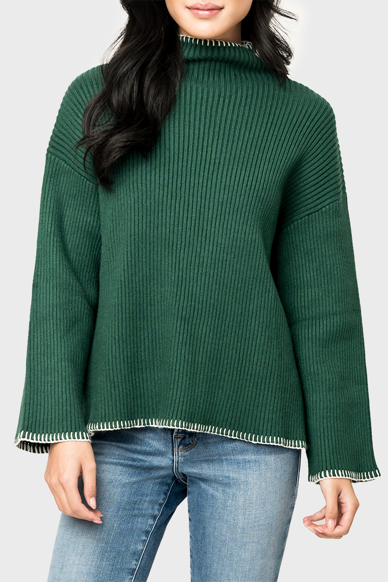 Green tunic sweater hot sale
