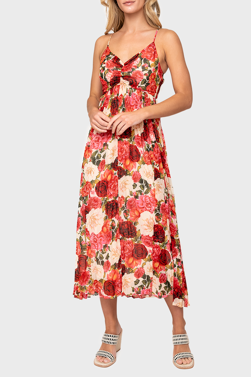 Moon River Pleated Midi Dress – Gibsonlook