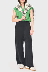 Cap Sleeve Notch Neck Blouse