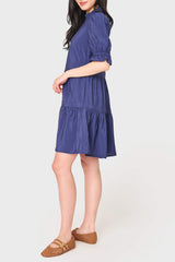 Puff Elbow Sleeve Decked Out Day Dress