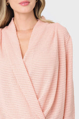 Surplice Open Weave Sweater