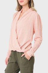 Surplice Open Weave Sweater