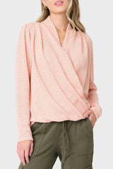 Surplice Open Weave Sweater