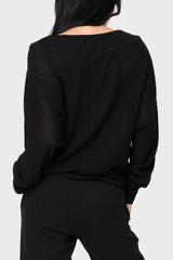 Wheels Up Open Weave Sweater