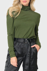 Essential Turtleneck Soft Sweater Knit Top With Puff Sleeve