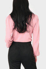 V-Neck Blouson Sleeve Sweater