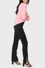 V-Neck Blouson Sleeve Sweater