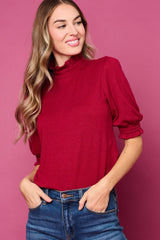 Feminine Mock Neck Luxe Sweater Top