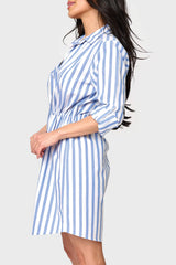 Shirtdress With Drawstring Waist