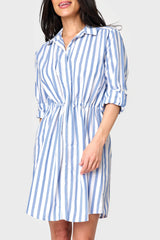 Shirtdress With Drawstring Waist