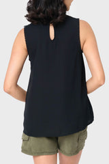 Luna Crochet Yoke Woven Tank